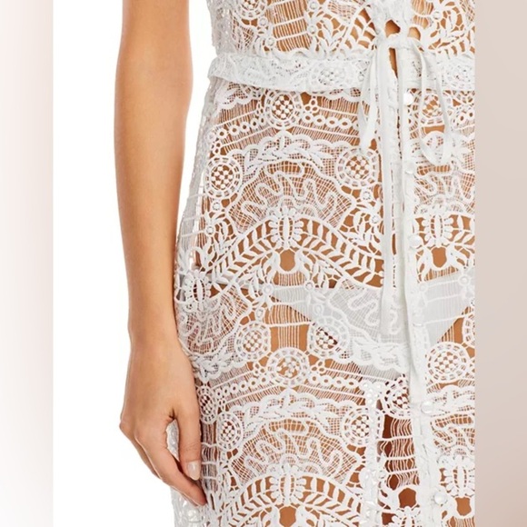 New Capittana Margot Bridal Lace Mini Swim Cover-Up Crochet🤍XS/S Limited Edition - Picture 6 of 16